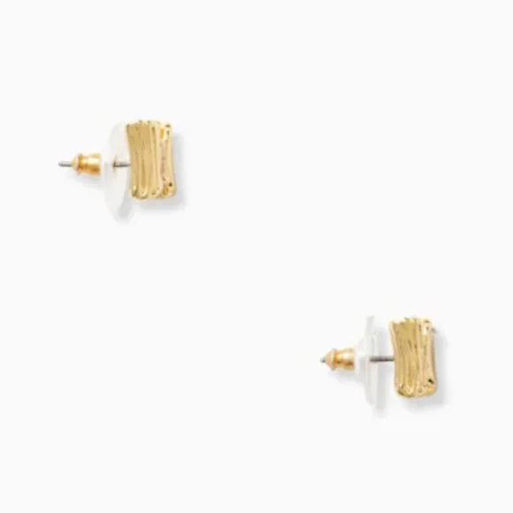 KATE SPADE Bow Gold Earrings Studs Posts NEW - Picture 3 of 4